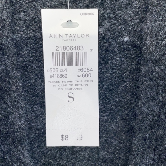 NWT Ann Taylor Wool Blend Open Front Long Cardigan Duster, S - Picture 3 of 6